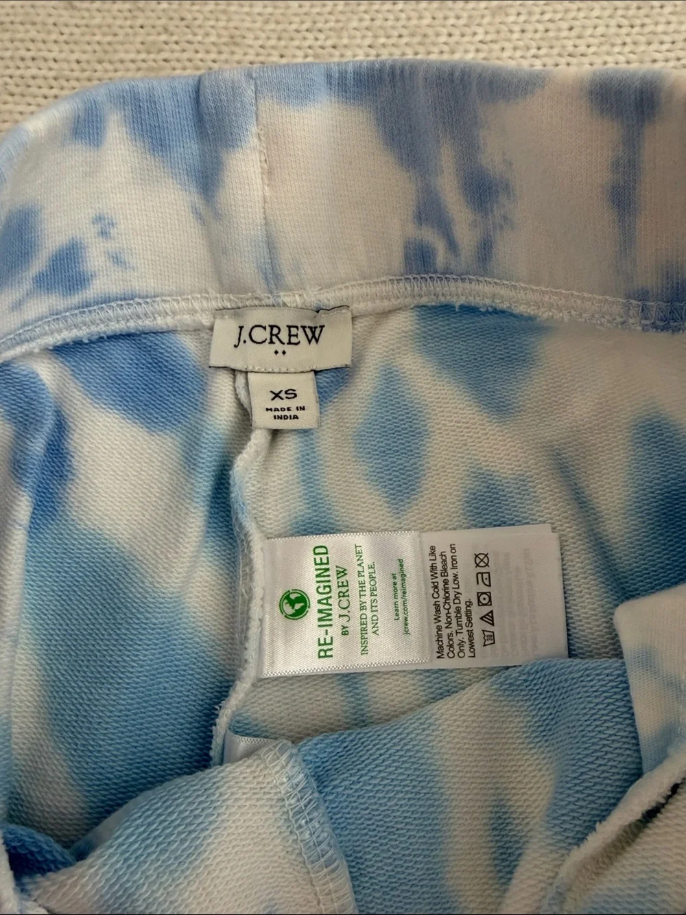 J Crew 100% Cotton Tie Dye 2 Piece Sweat Set Size XS - Picture 12 of 14